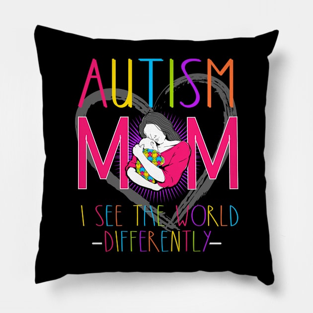 autism mom women Pillow by Jandjprints