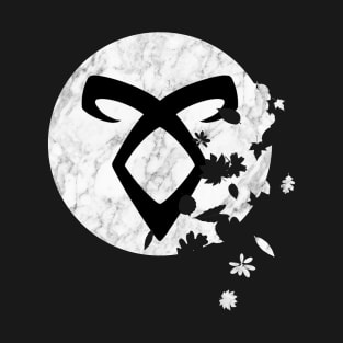 Shadowhunters rune - Angelic Power rune (marble texture and destructive leaves) - Malec | Mundane | Alec, Magnus, Jace, Clary T-Shirt