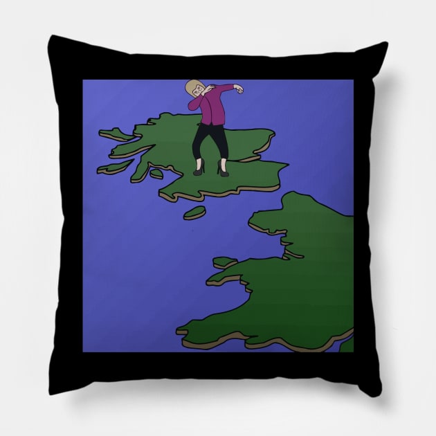 Nicola Sturgeon Pillow by morningmarcel