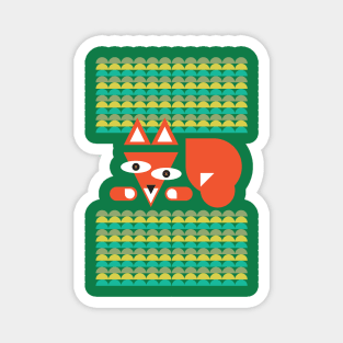 fox in the meadow Magnet