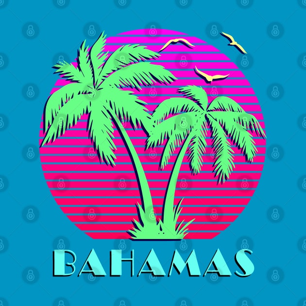 Bahamas Palm Trees Sunset by Nerd_art