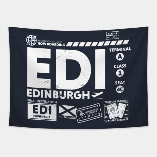 Vintage Edinburgh EDI Airport Code Travel Day Retro Travel Tag Scotland Alt Tapestry