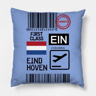 Eindhoven Netherlands travel ticket Pillow