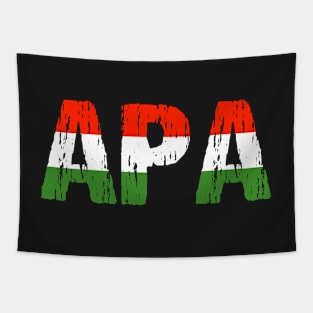 Hungarian Dad Apa Father Apu Hungary Flag Distressed Tapestry