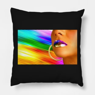 Lips rainbow Pillow