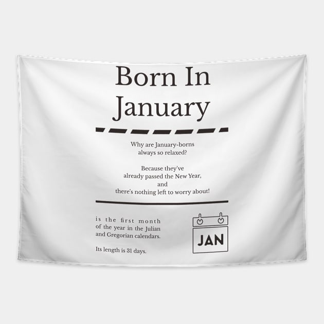 Born in January Tapestry by miverlab