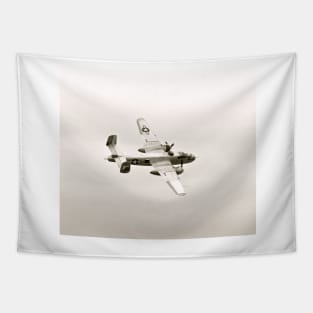 WWII B-25 Mitchell Bomber Tapestry