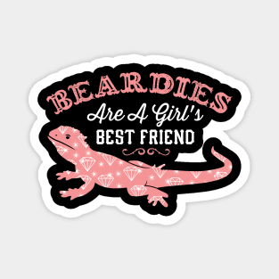 Beardies Are A Girl's Best Friend Magnet