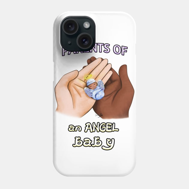 Parents of an Angel Baby (Interracial) Phone Case by Yennie Fer (FaithWalkers)