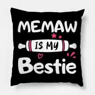 Cute Memaw Is My Bestie Spoiled Family Reunion Matching Pillow