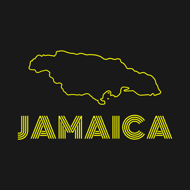 Jamaica Map and Text by FTF DESIGNS