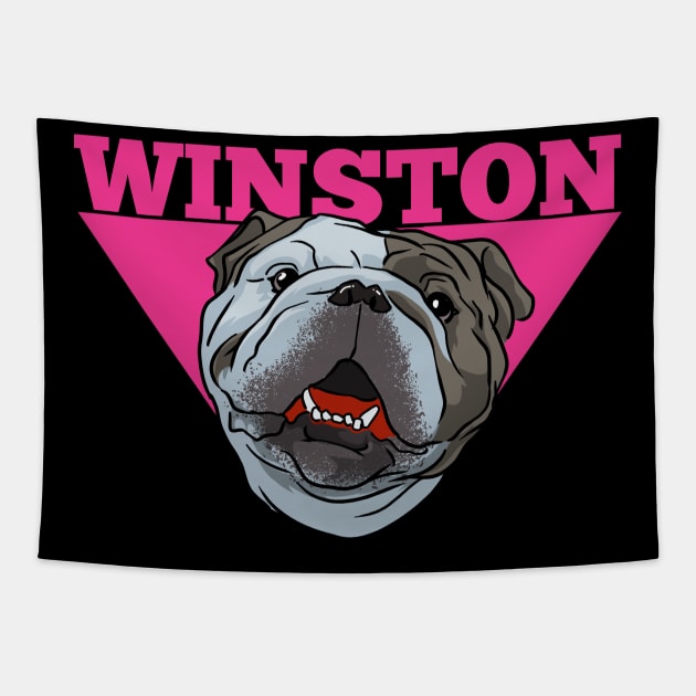 Winston Bulldog Smith Tapestry by EvoComicsInc