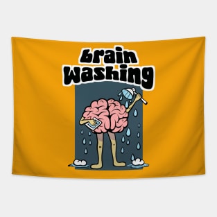 Brain washing t shirt Tapestry