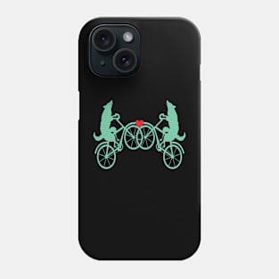 Wolf bicycle love nice cute cool colorful Phone Case