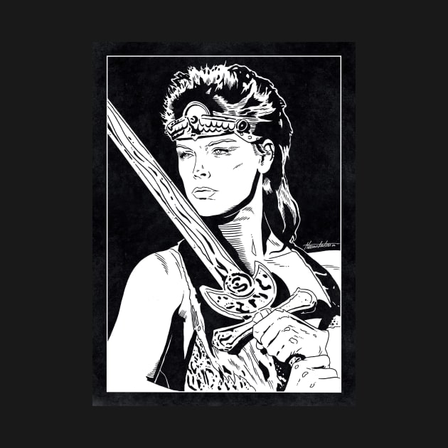 RED SONJA (Black and White) by Famous Weirdos