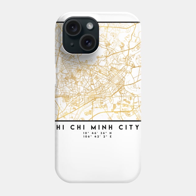 HI CHI MINH CITY STREET MAP ART Phone Case by deificusArt