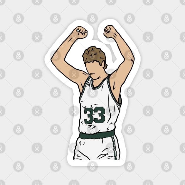 Larry Bird Celebration Magnet by rattraptees