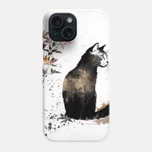 Sumi-e Neko Art Phone Case