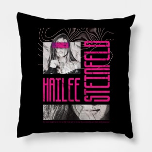 Hailee Steinfeld Music Poster Design Pillow