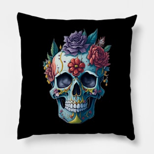 Mexican Day of the Dead: A Kaleidoscope of Colors and Calaveras Pillow