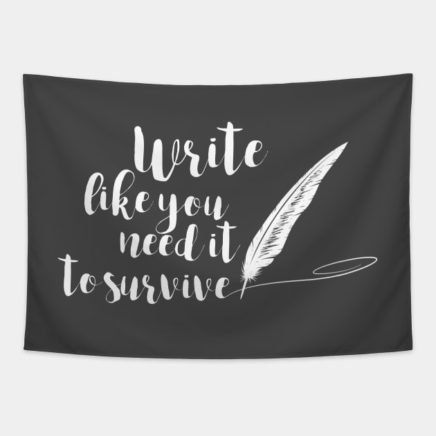 WRITE TO SURVIVE Tapestry by crashboomlove