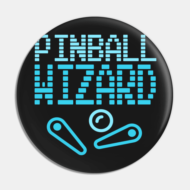 Pinball Wiz (Blue Edition) Pin by LefTEE Designs
