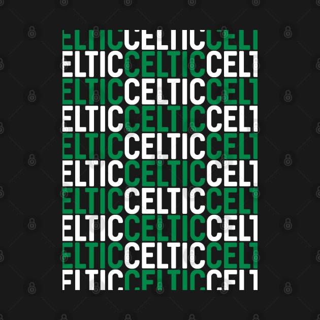 Glasgow Celtic Football Club Green and White Multi Design by MacPean