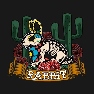 Day of Dead Rabbit Halloween Costume Design T-Shirt
