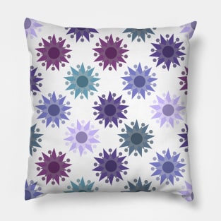 Deco Suns Cool on White Repeat Pillow