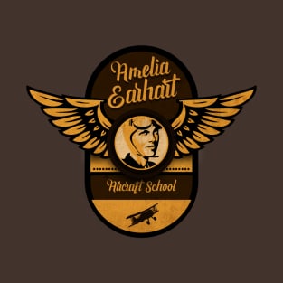 Amelia Earhart Aircraft School T-Shirt