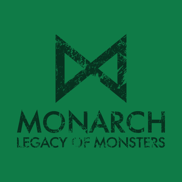 Monarch: Legacy of Monsters titles (black & weathered) by GraphicGibbon