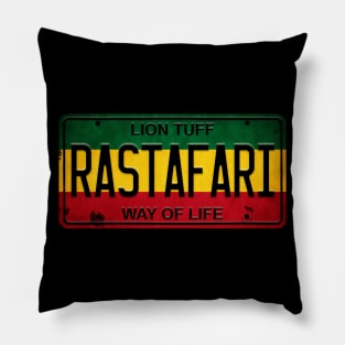 Rastafari License Plate Pillow