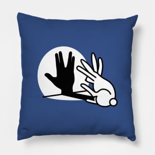 Rabbit shadow hand Vulcan Salute Trekkie Sci Fi Pillow