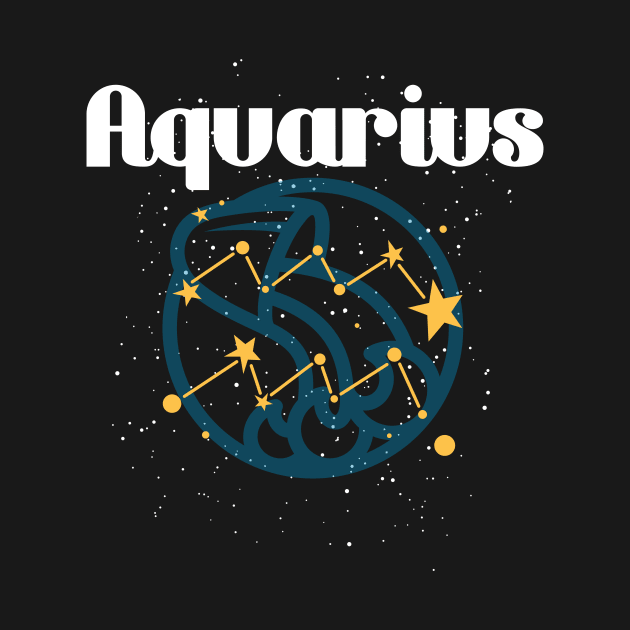 Aquarius Zodiac Sign Astronomy by merchmafia