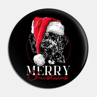 Funny Doodle Santa Merry Christmas dog mom Pin