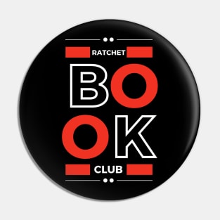 Ratchet Book Club Red & White Pin