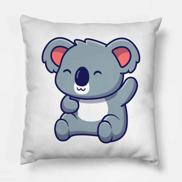 Cute koala sitting Pillow by Catalyst Labs