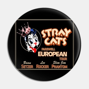 rocker handsome band punk cats Pin