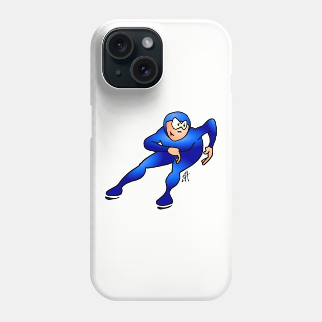 Speed skater Phone Case by Cardvibes
