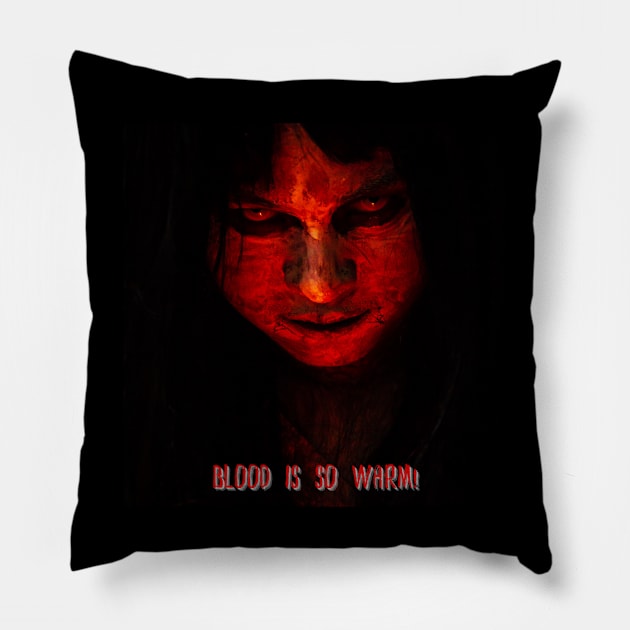 Halloween Horror Bloody Face Pillow by Suchmugs