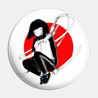 Japanese Samurai Girl Urban Fashion Style Pin