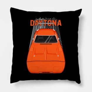 Dodge Charger Daytona 1969 - orange Pillow