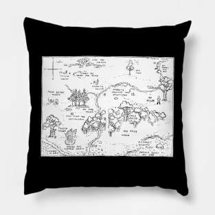 100 Aker Wood Map Pillow