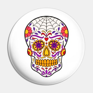 Sugar Skull Art Pin