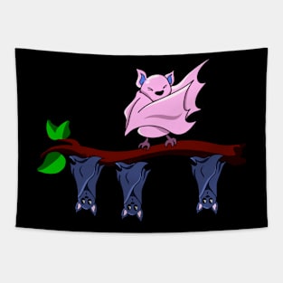 Dabbing Bat Individuality Humor Fun Tapestry