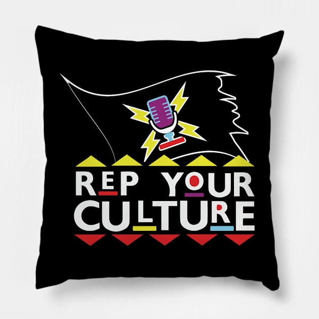 The Rep Your Culture Line: Represent! T-Shirt Pillow by The Culture Marauders