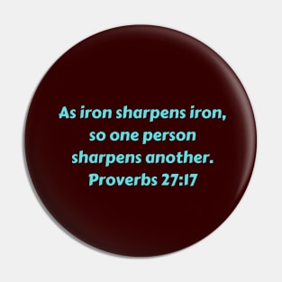 Bible Verse Proverbs 27:17 Pin