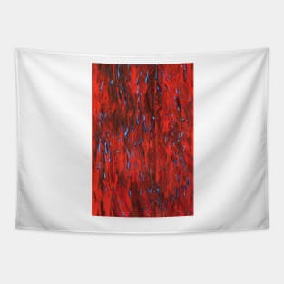 Firefly Sea (blue on red) II/III Tapestry