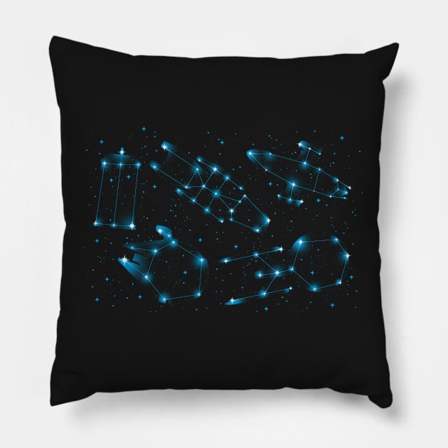Constellations Pillow by TEEvsTEE