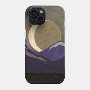 Moonlit Winter Mountains Phone Case